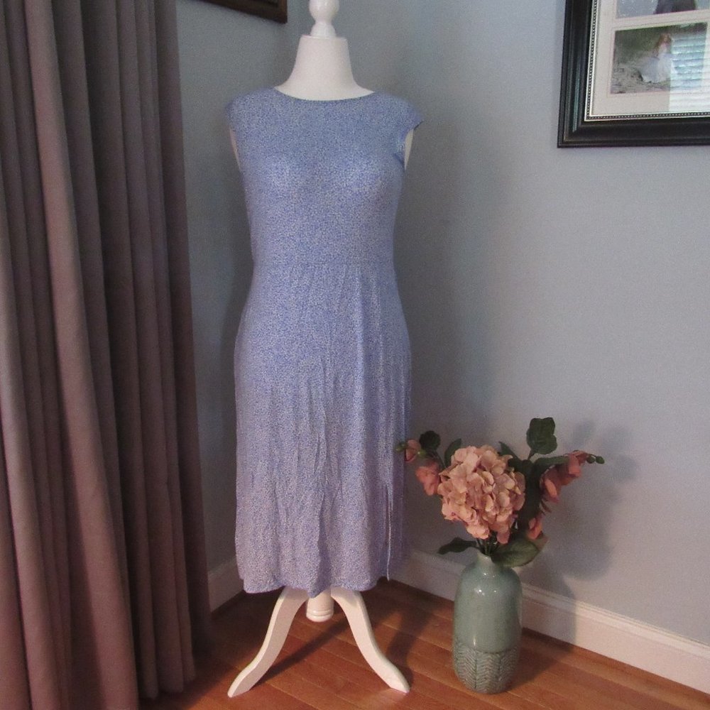 LOFT OUTLET BLUE PRINT DRESS